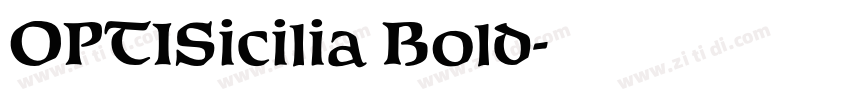 OPTISicilia Bold字体转换